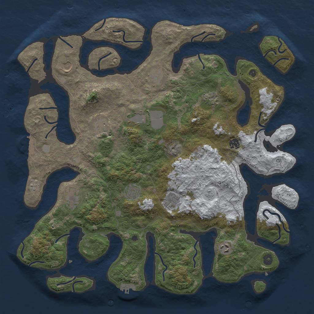 Rust Map: Procedural Map, Size: 4500, Seed: 4494922, 20 Monuments