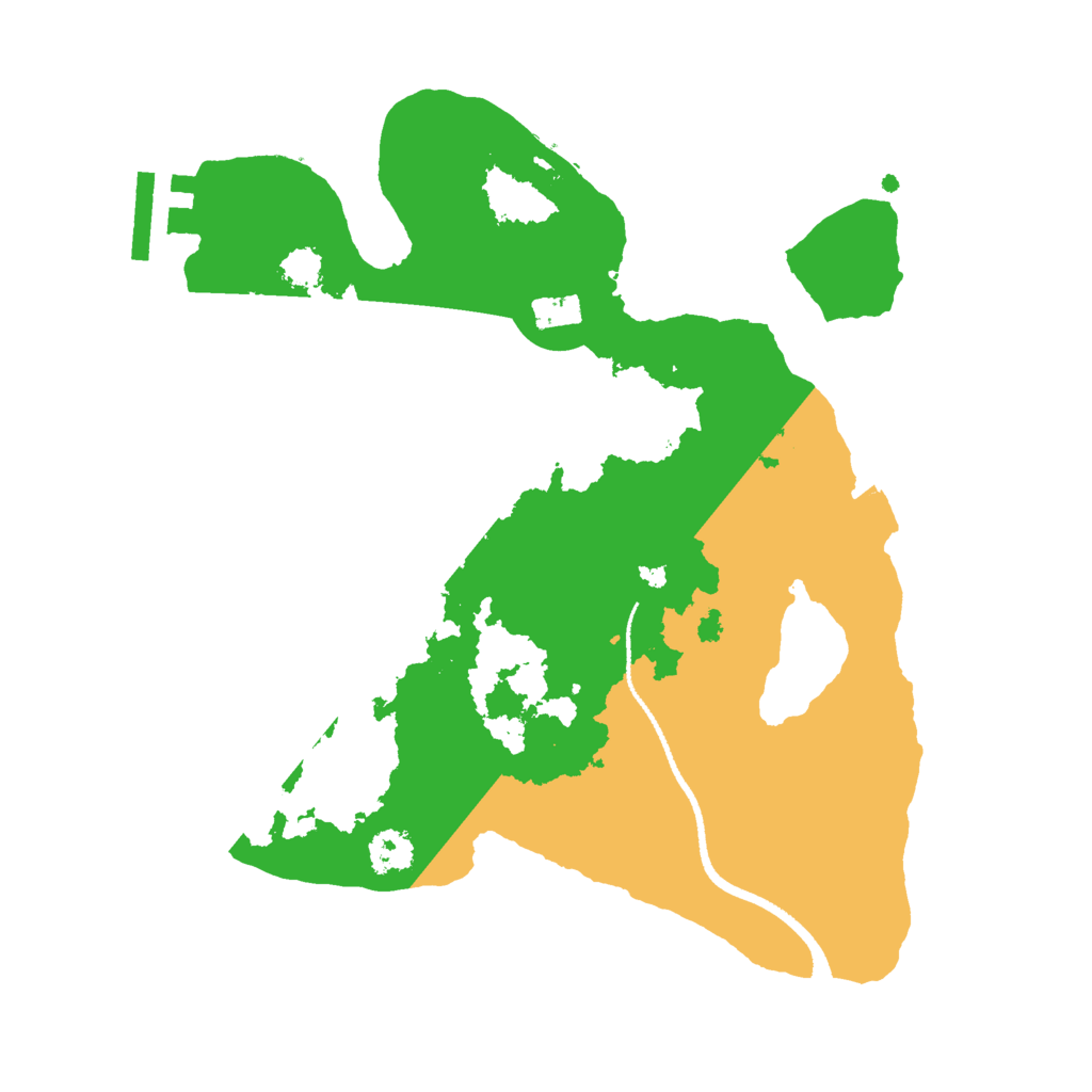 Biome Rust Map: Procedural Map, Size: 2500, Seed: 96