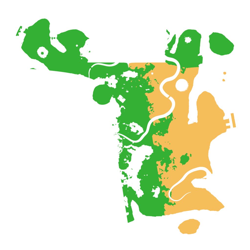 Biome Rust Map: Procedural Map, Size: 3500, Seed: 493592914