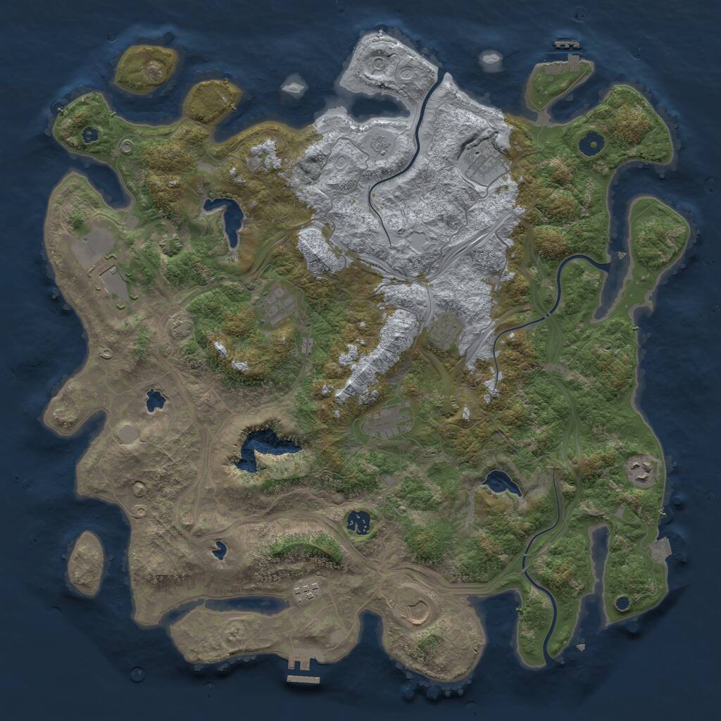 Rust Map: Procedural Map, Size: 4500, Seed: 4482456, 15 Monuments