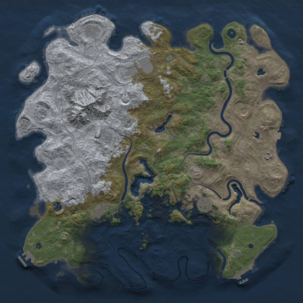 Rust Map: Procedural Map, Size: 5000, Seed: 15022022, 17 Monuments