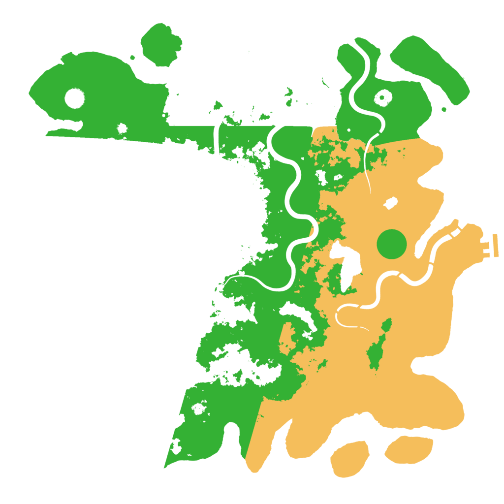 Biome Rust Map: Procedural Map, Size: 4444, Seed: 27