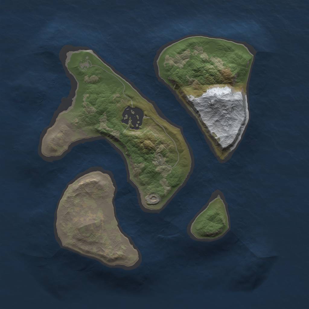 Rust Map: Barren, Size: 2049, Seed: 86785634, 3 Monuments