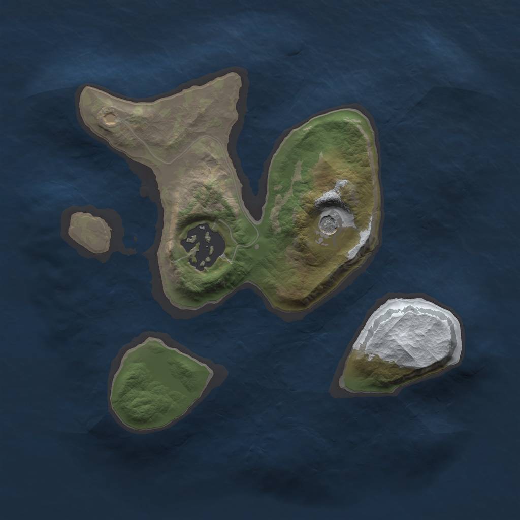 Rust Map: Barren, Size: 1800, Seed: 40572410, 4 Monuments