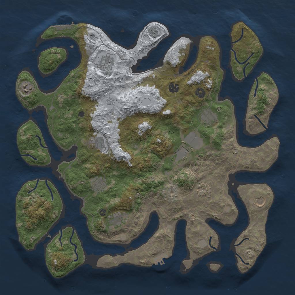 Rust Map: Procedural Map, Size: 4250, Seed: 1539198286, 20 Monuments