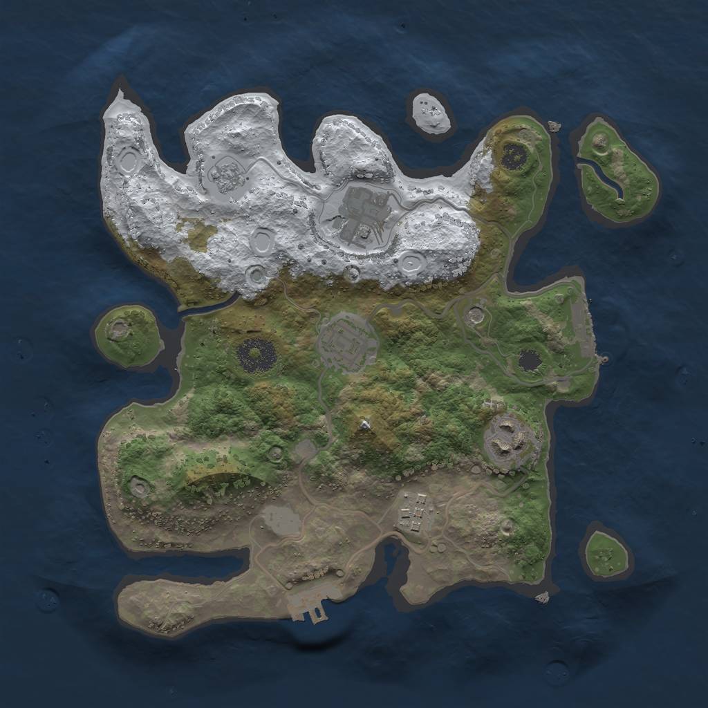 Rust Map: Procedural Map, Size: 2800, Seed: 180, 13 Monuments