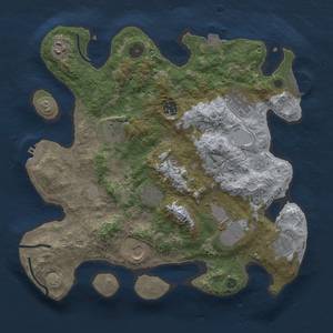 Thumbnail Rust Map: Procedural Map, Size: 3500, Seed: 53, 16 Monuments