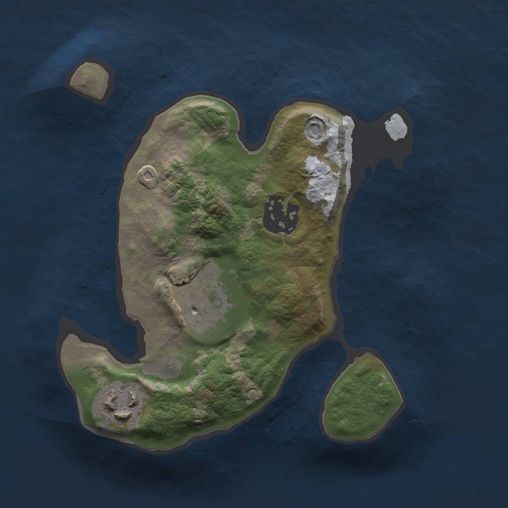 Rust Map: Barren, Size: 2000, Seed: 635, 5 Monuments
