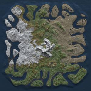 Thumbnail Rust Map: Procedural Map, Size: 6000, Seed: 1252289504, 20 Monuments