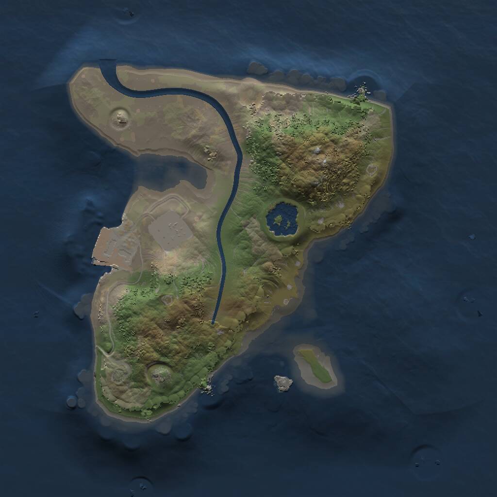 Rust Map: Procedural Map, Size: 1500, Seed: 113498799, 1 Monuments