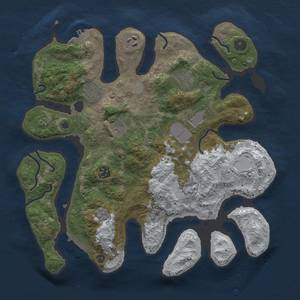 Thumbnail Rust Map: Procedural Map, Size: 3600, Seed: 20, 17 Monuments