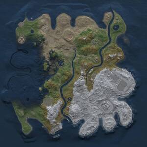 Thumbnail Rust Map: Procedural Map, Size: 3600, Seed: 20, 13 Monuments