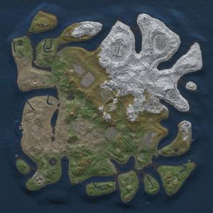 Thumbnail Rust Map: Procedural Map, Size: 4000, Seed: 407781165, 20 Monuments