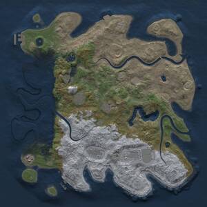 Thumbnail Rust Map: Procedural Map, Size: 4000, Seed: 999, 15 Monuments
