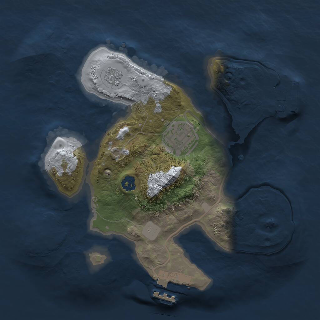 Rust Map: Procedural Map, Size: 2144, Seed: 557311052, 5 Monuments