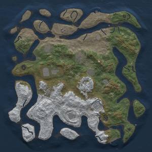 Thumbnail Rust Map: Procedural Map, Size: 4500, Seed: 7, 19 Monuments