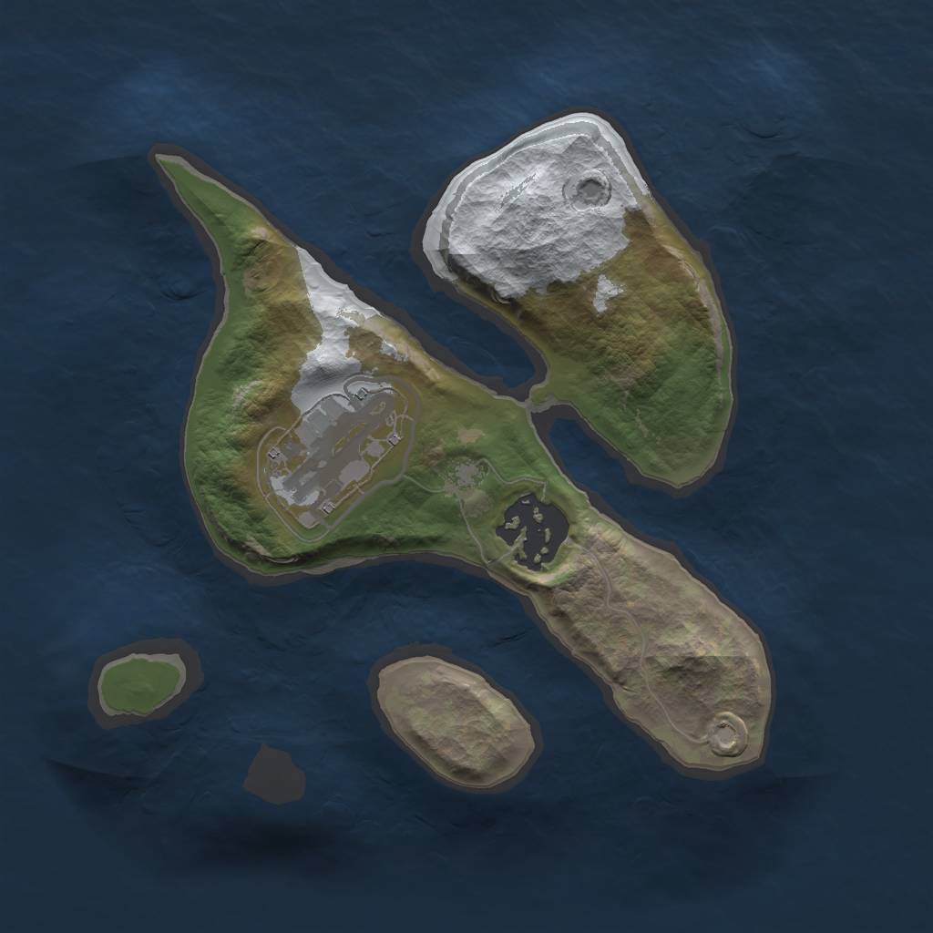 Rust Map: Barren, Size: 2000, Seed: 2433, 4 Monuments