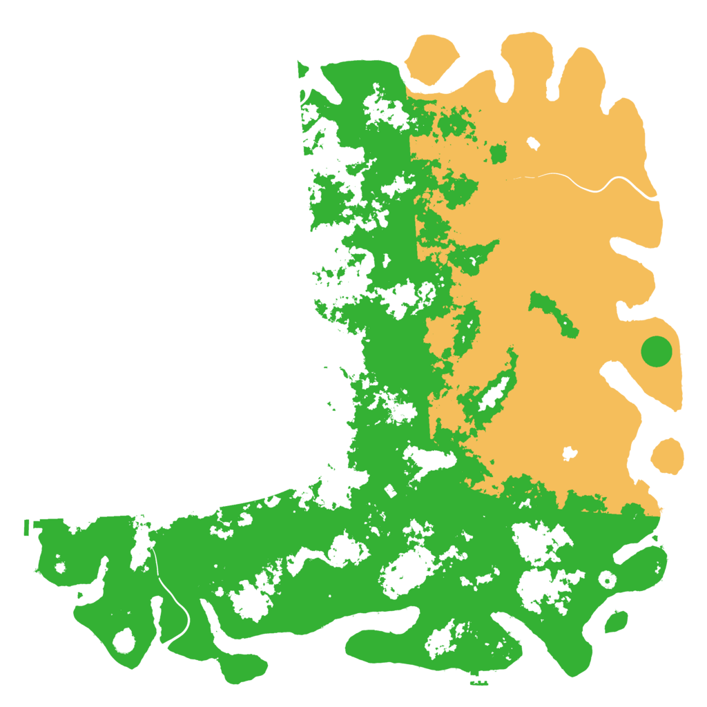 Biome Rust Map: Procedural Map, Size: 6000, Seed: 17361215