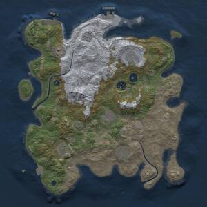 Thumbnail Rust Map: Procedural Map, Size: 3500, Seed: 177207916, 13 Monuments