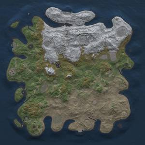Thumbnail Rust Map: Procedural Map, Size: 4200, Seed: 1, 19 Monuments
