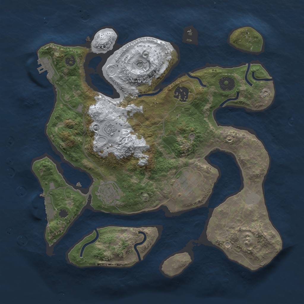 Rust Map: Procedural Map, Size: 3000, Seed: 140328026, 12 Monuments