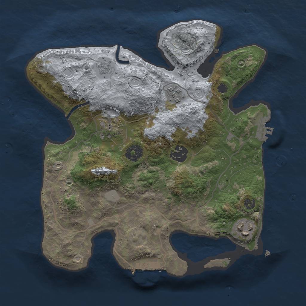 Rust Map: Procedural Map, Size: 2700, Seed: 4646464, 12 Monuments
