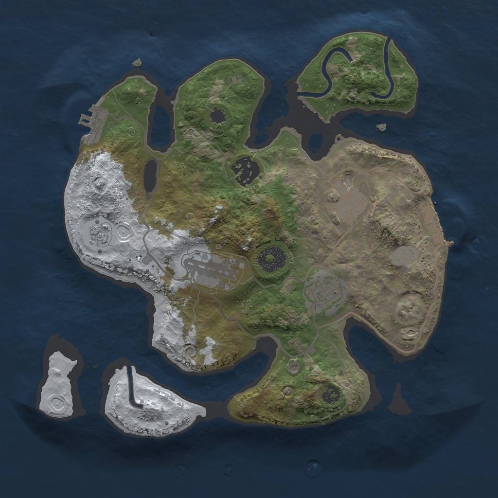 Rust Map: Procedural Map, Size: 2750, Seed: 202176780, 12 Monuments