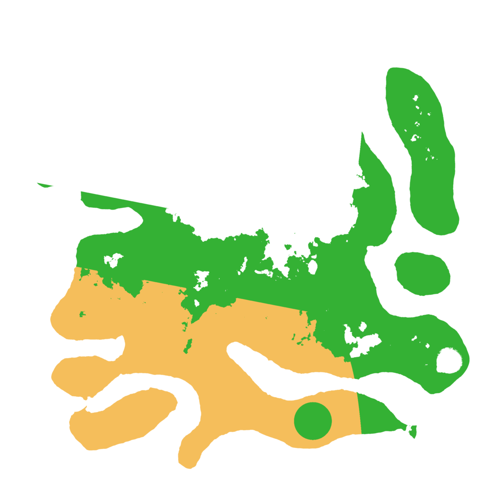 Biome Rust Map: Barren, Size: 3500, Seed: 327