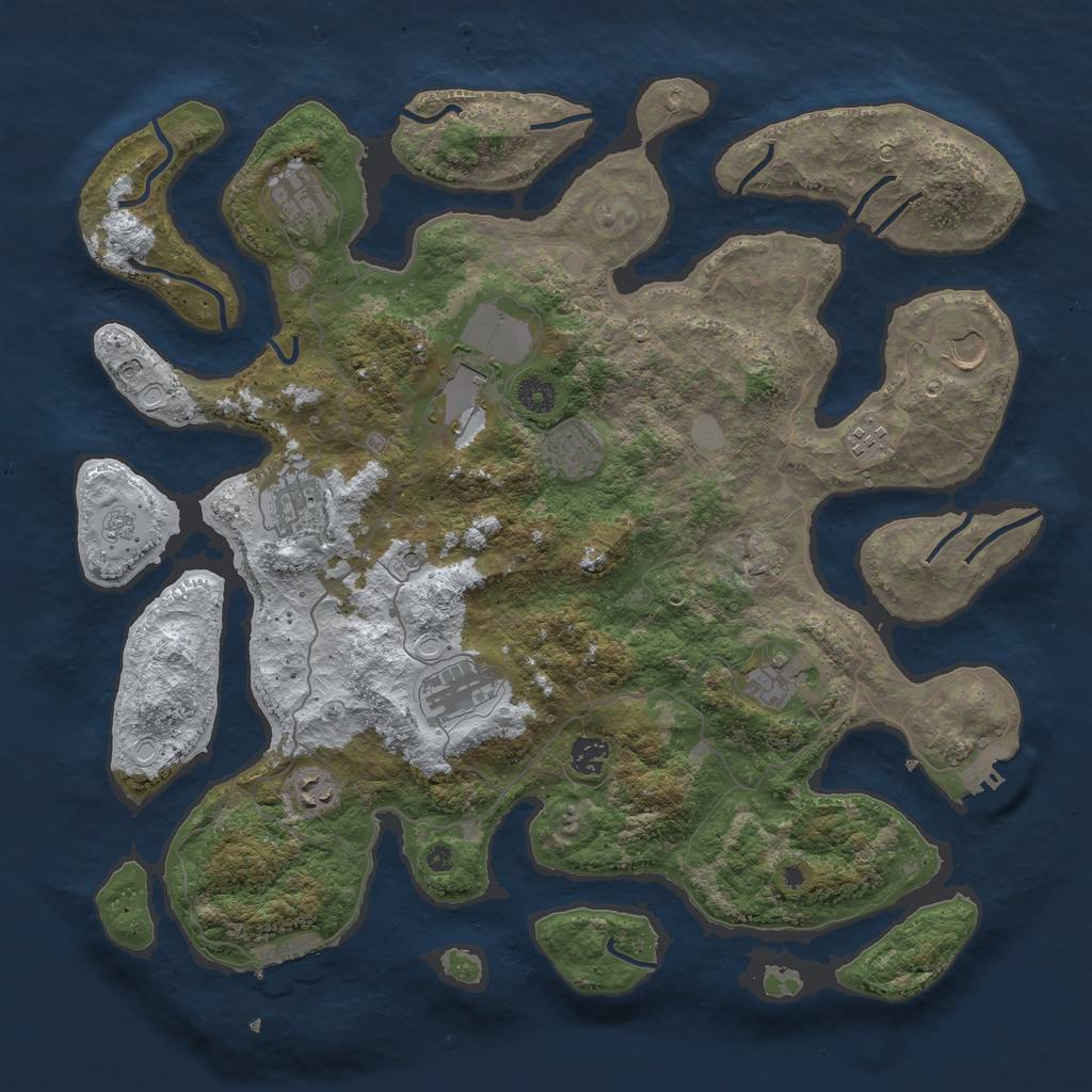 Rust Map: Procedural Map, Size: 4250, Seed: 4902232, 19 Monuments