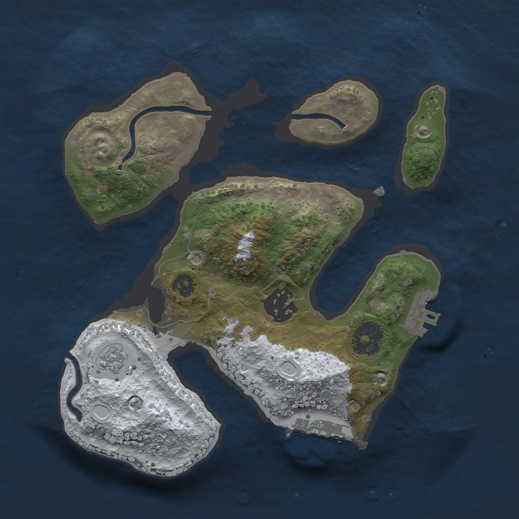 Rust Map: Procedural Map, Size: 2400, Seed: 2147483647, 9 Monuments