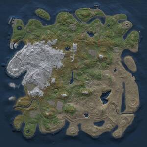 Thumbnail Rust Map: Procedural Map, Size: 4500, Seed: 4637359, 16 Monuments