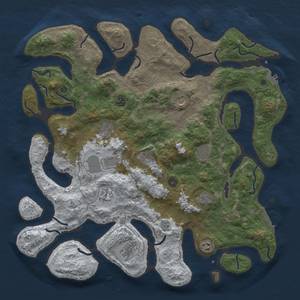 Thumbnail Rust Map: Procedural Map, Size: 4600, Seed: 34714, 20 Monuments