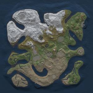 Thumbnail Rust Map: Procedural Map, Size: 3700, Seed: 2202, 18 Monuments