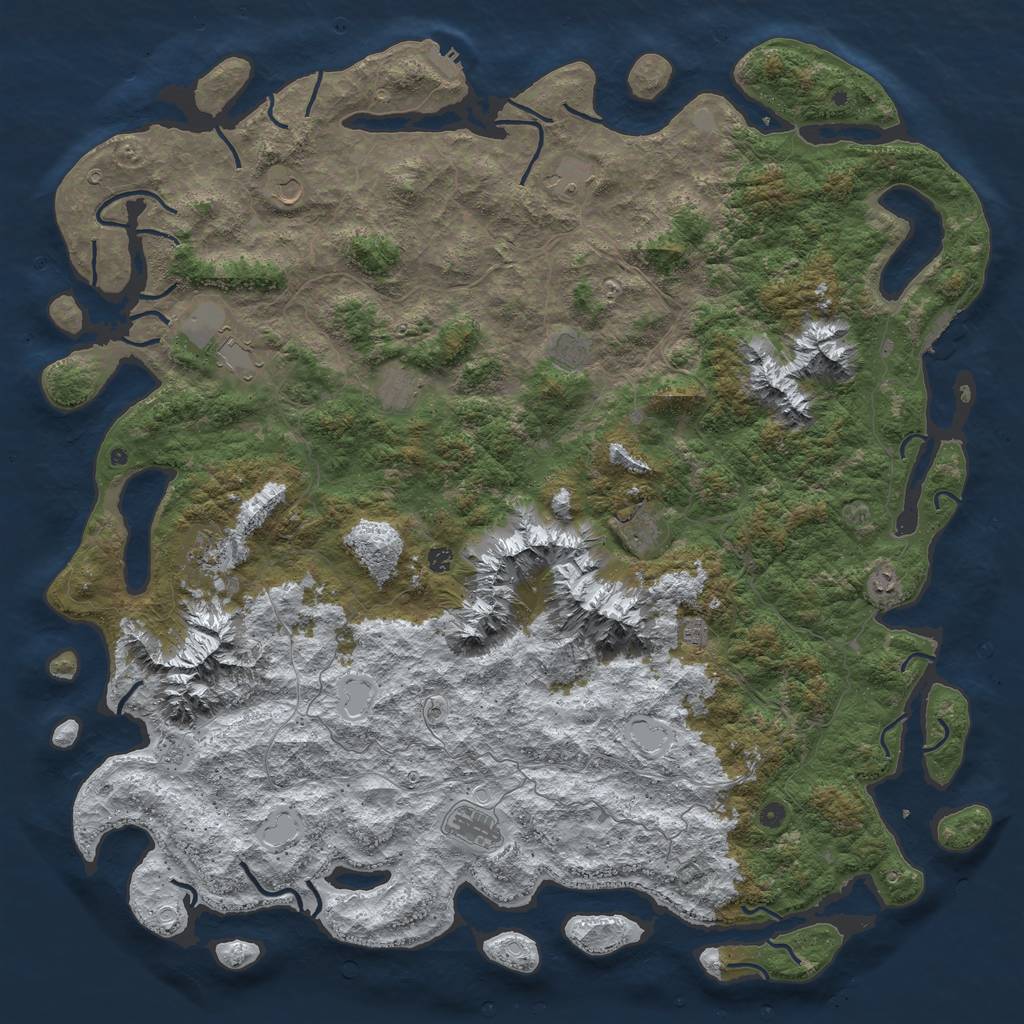 Rust Map: Procedural Map, Size: 6000, Seed: 1894544043, 20 Monuments