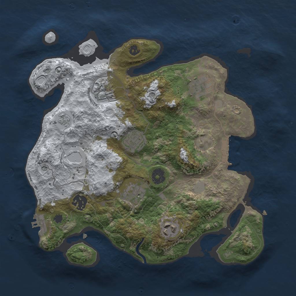 Rust Map: Procedural Map, Size: 3000, Seed: 13237563, 15 Monuments