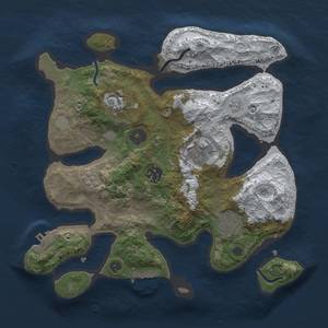 Thumbnail Rust Map: Procedural Map, Size: 3000, Seed: 65151, 14 Monuments