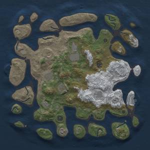 Thumbnail Rust Map: Procedural Map, Size: 4000, Seed: 806750441, 17 Monuments