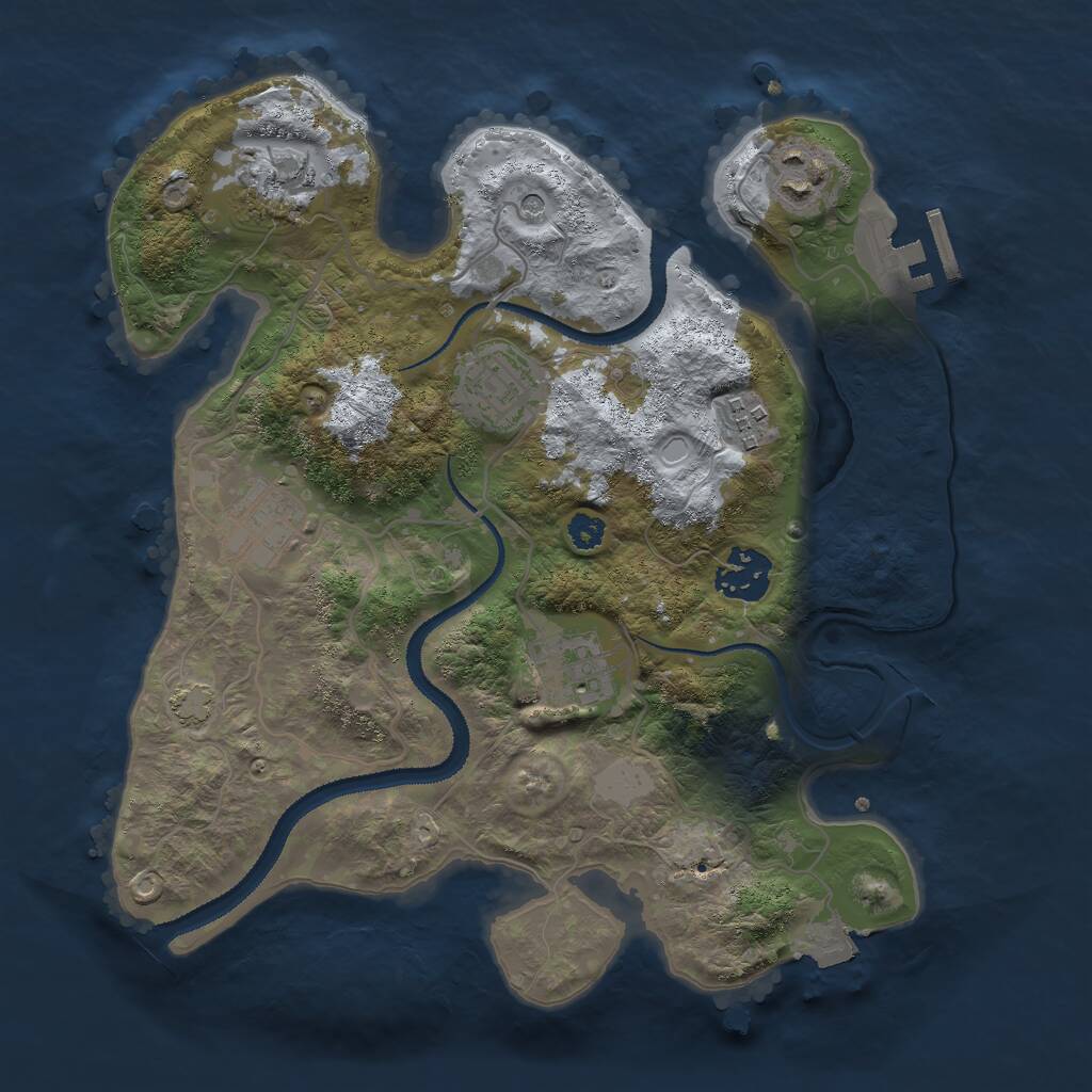 Rust Map: Procedural Map, Size: 3000, Seed: 156616039, 11 Monuments