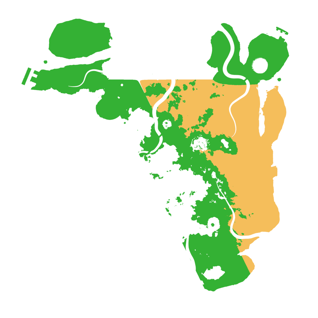 Biome Rust Map: Procedural Map, Size: 3600, Seed: 257757452