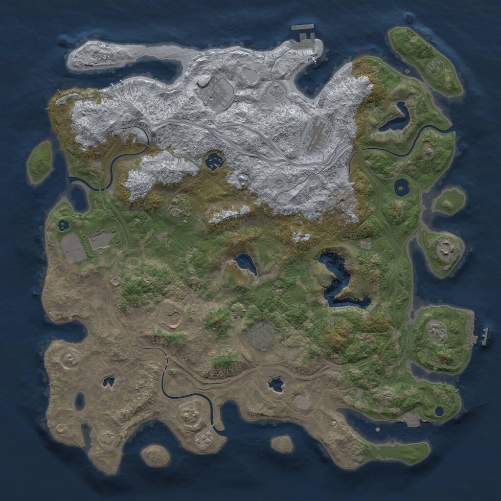 Rust Map: Procedural Map, Size: 4500, Seed: 1823097, 15 Monuments