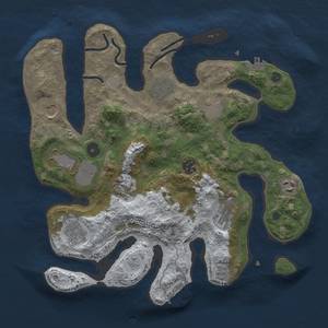 Thumbnail Rust Map: Procedural Map, Size: 3500, Seed: 6341782, 19 Monuments