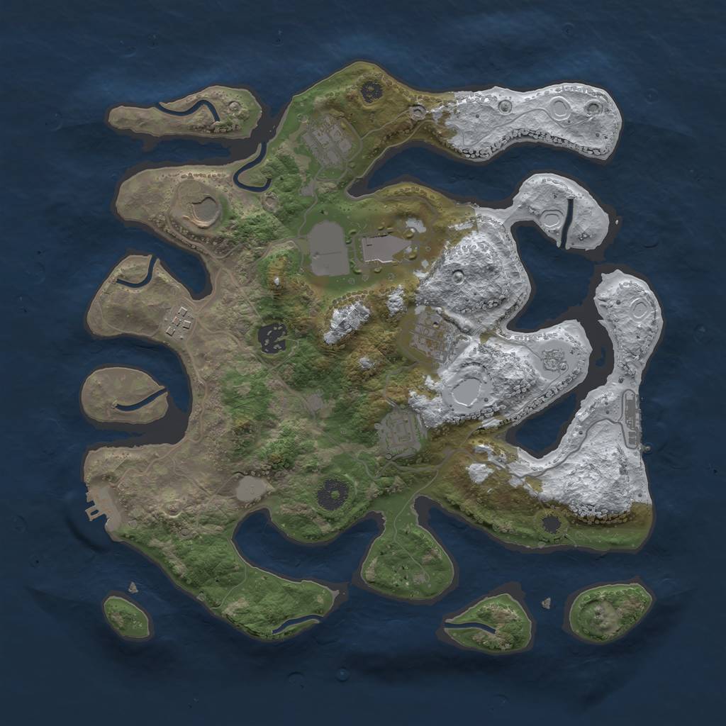 Rust Map: Procedural Map, Size: 3500, Seed: 20220217, 15 Monuments