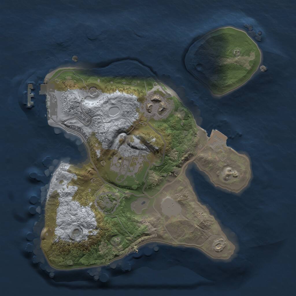Rust Map: Procedural Map, Size: 2000, Seed: 803635051, 6 Monuments