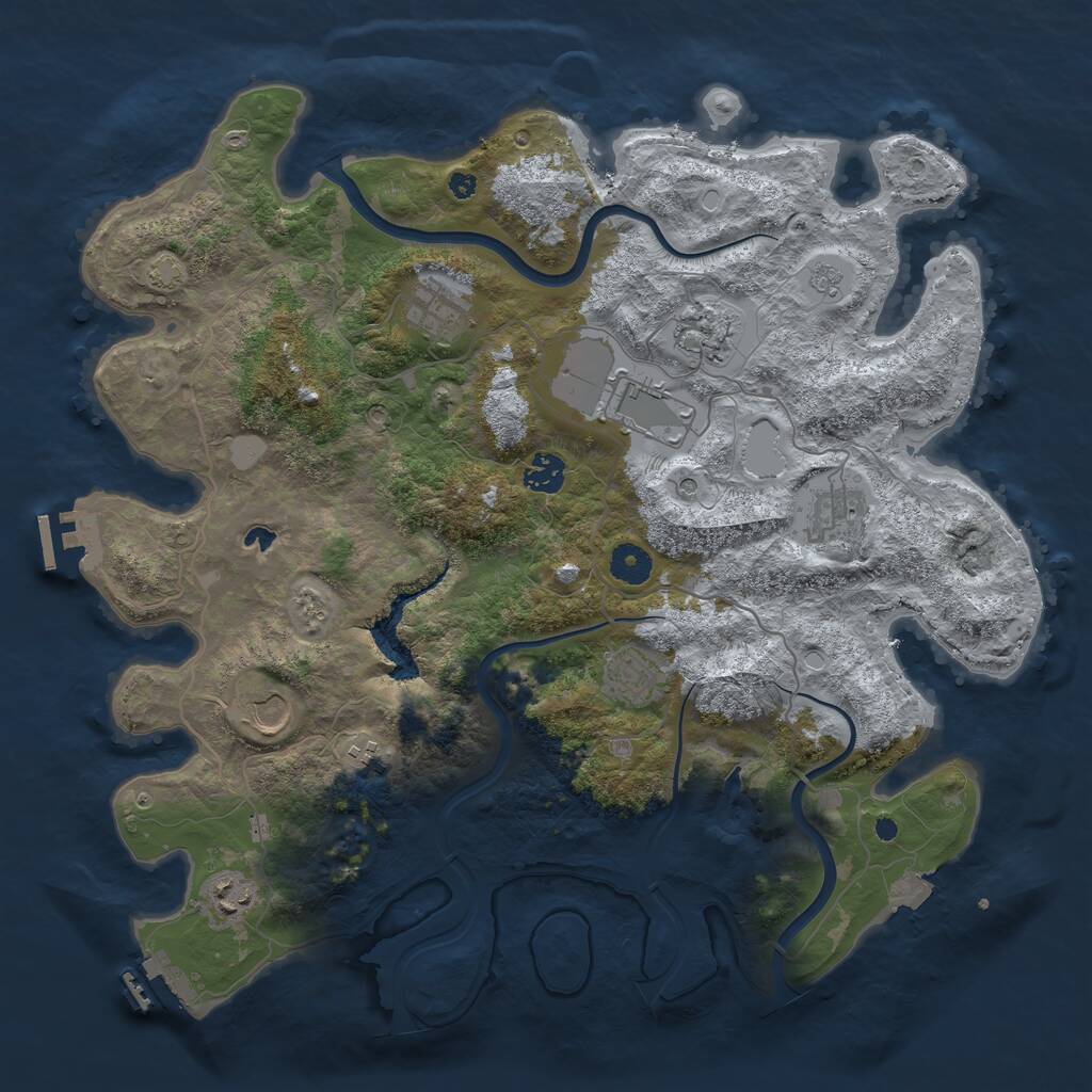 Rust Map: Procedural Map, Size: 4000, Seed: 11862252, 15 Monuments