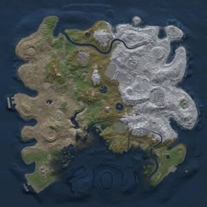 Thumbnail Rust Map: Procedural Map, Size: 4000, Seed: 11862252, 15 Monuments