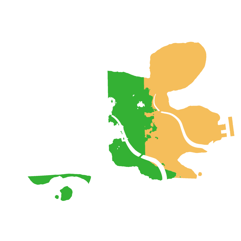 Biome Rust Map: Procedural Map, Size: 2500, Seed: 616211021