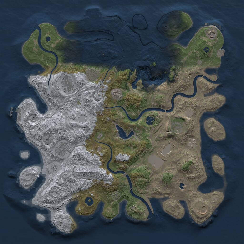 Rust Map: Procedural Map, Size: 4250, Seed: 212521, 15 Monuments