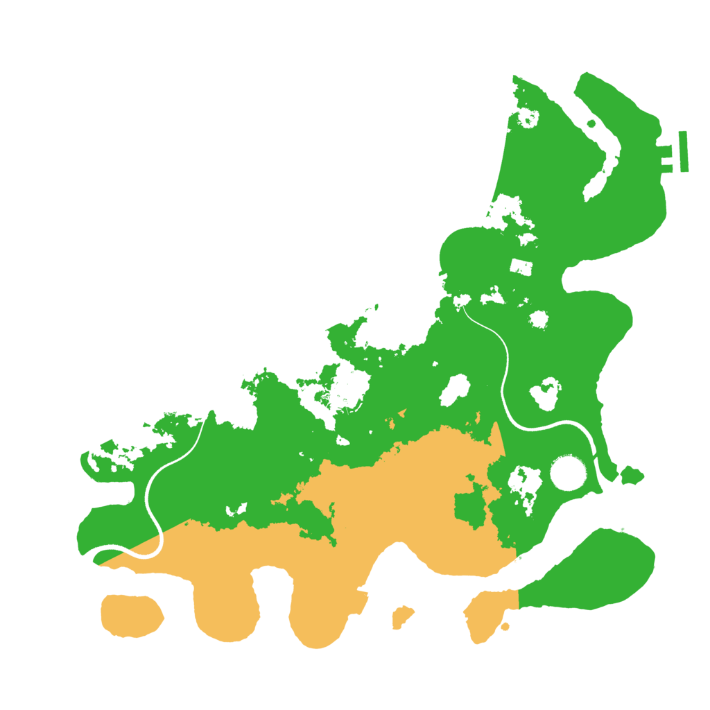 Biome Rust Map: Procedural Map, Size: 3500, Seed: 397359300
