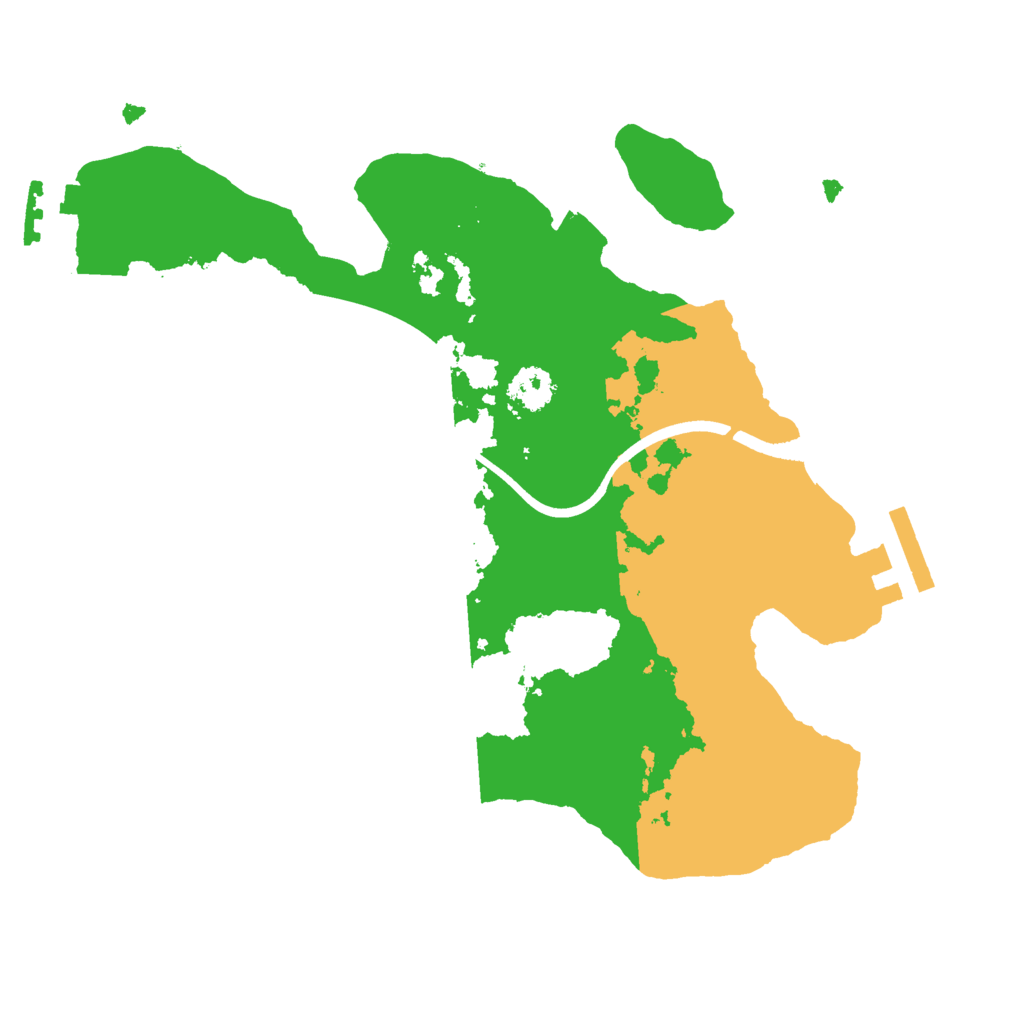 Biome Rust Map: Procedural Map, Size: 2400, Seed: 13651