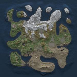 Thumbnail Rust Map: Procedural Map, Size: 3700, Seed: 569286901, 19 Monuments